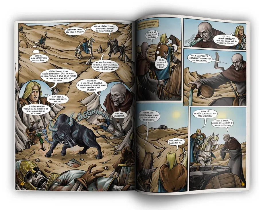 An inside spread of a HAC! comics magazine.